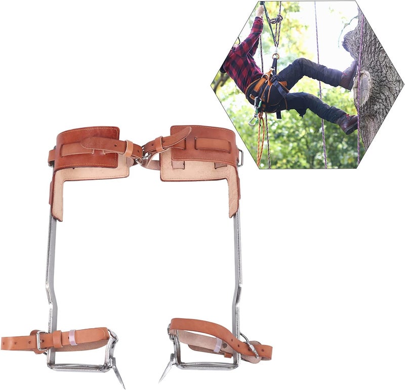 CNCEST Tree Climbing Spikes Non-Slip Tree Climbing Suitable for High-Altitude Logging Fruit Picking Outdoor Hunting(1 Pair) - Image 1